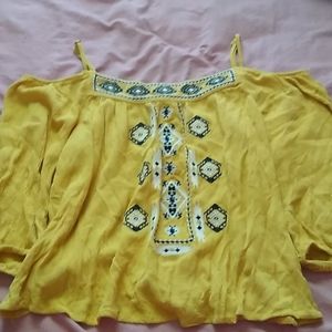 Off the shoulder crop top